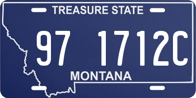 MT license plate 971712C