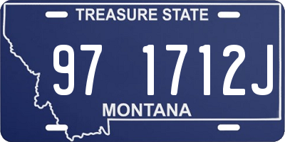 MT license plate 971712J