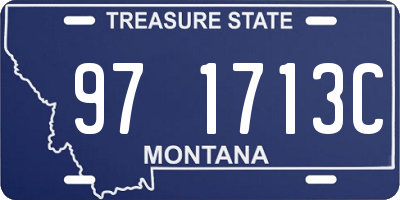 MT license plate 971713C