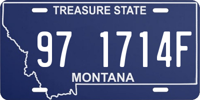 MT license plate 971714F