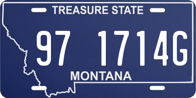 MT license plate 971714G