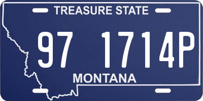 MT license plate 971714P