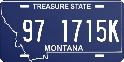 MT license plate 971715K