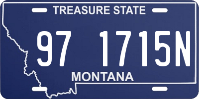 MT license plate 971715N