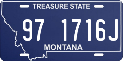 MT license plate 971716J