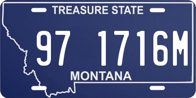 MT license plate 971716M