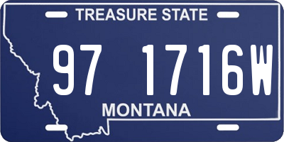 MT license plate 971716W