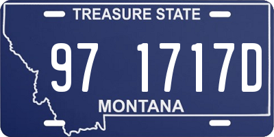 MT license plate 971717D