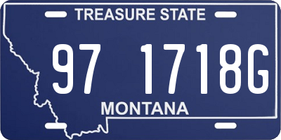 MT license plate 971718G
