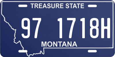 MT license plate 971718H