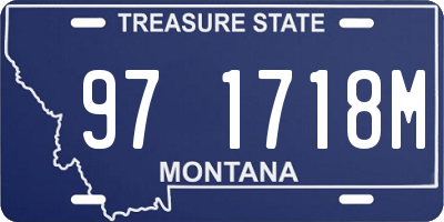 MT license plate 971718M