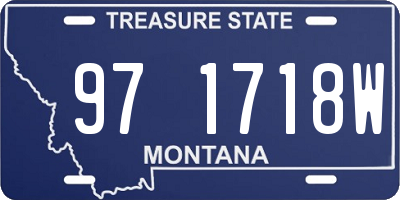 MT license plate 971718W
