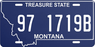 MT license plate 971719B