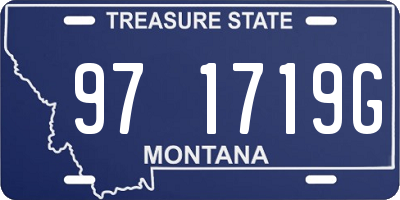 MT license plate 971719G