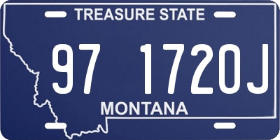 MT license plate 971720J