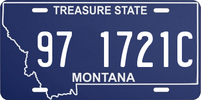 MT license plate 971721C