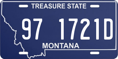MT license plate 971721D