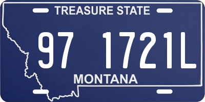 MT license plate 971721L