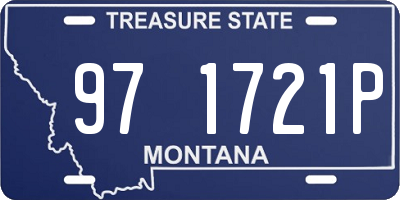 MT license plate 971721P