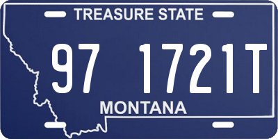 MT license plate 971721T
