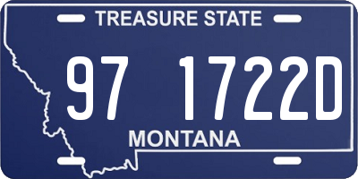 MT license plate 971722D
