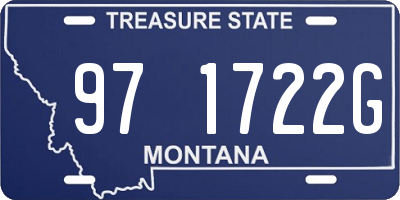 MT license plate 971722G
