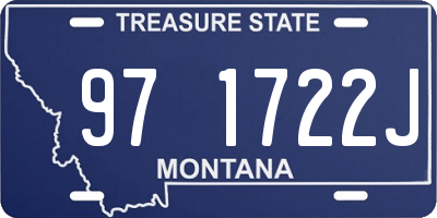 MT license plate 971722J