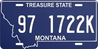 MT license plate 971722K