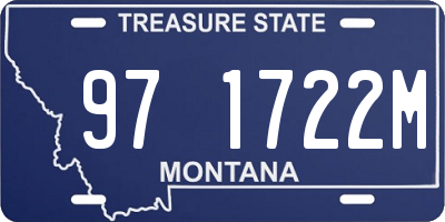 MT license plate 971722M