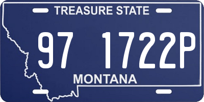 MT license plate 971722P