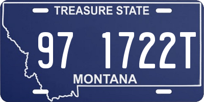 MT license plate 971722T