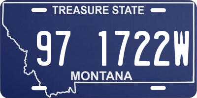 MT license plate 971722W