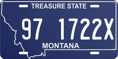 MT license plate 971722X