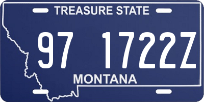 MT license plate 971722Z