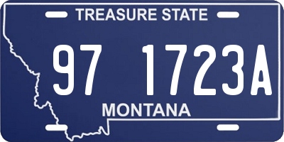 MT license plate 971723A