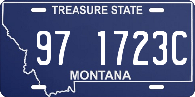 MT license plate 971723C