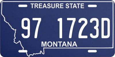 MT license plate 971723D