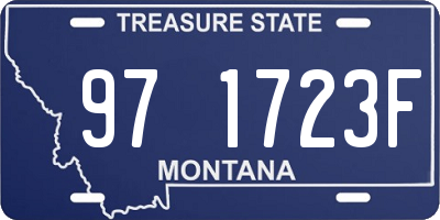MT license plate 971723F