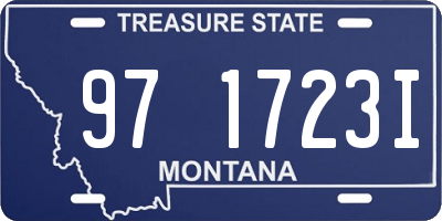 MT license plate 971723I