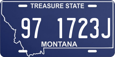MT license plate 971723J