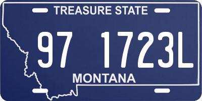 MT license plate 971723L