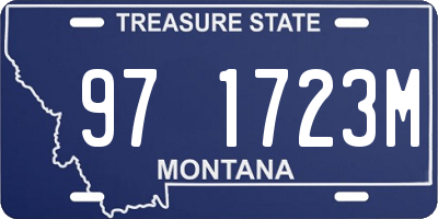MT license plate 971723M