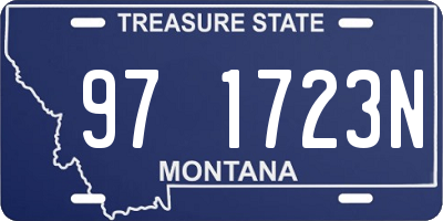MT license plate 971723N