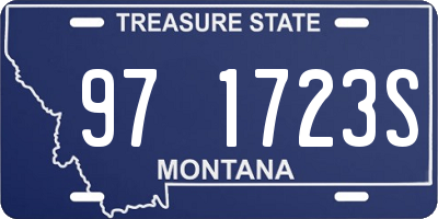 MT license plate 971723S