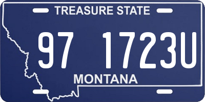 MT license plate 971723U