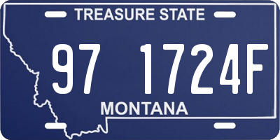 MT license plate 971724F