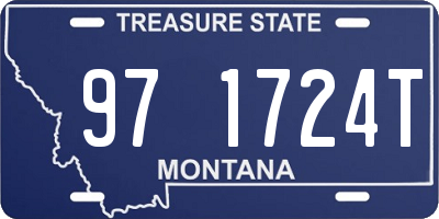 MT license plate 971724T