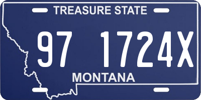 MT license plate 971724X