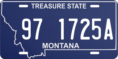 MT license plate 971725A
