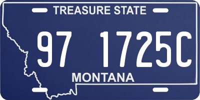 MT license plate 971725C